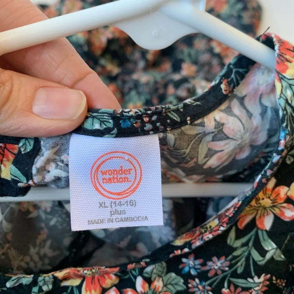 Girls WONDER NATION Summer Dress XL PLUS (14/16). - Picture 5 of 7